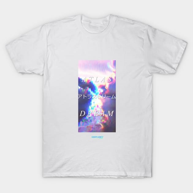 SadPlanetサドプラネット(Atlasアトラスの夢Dream-Pixel Inflight)) T-Shirt by GrounBEEFtaxi